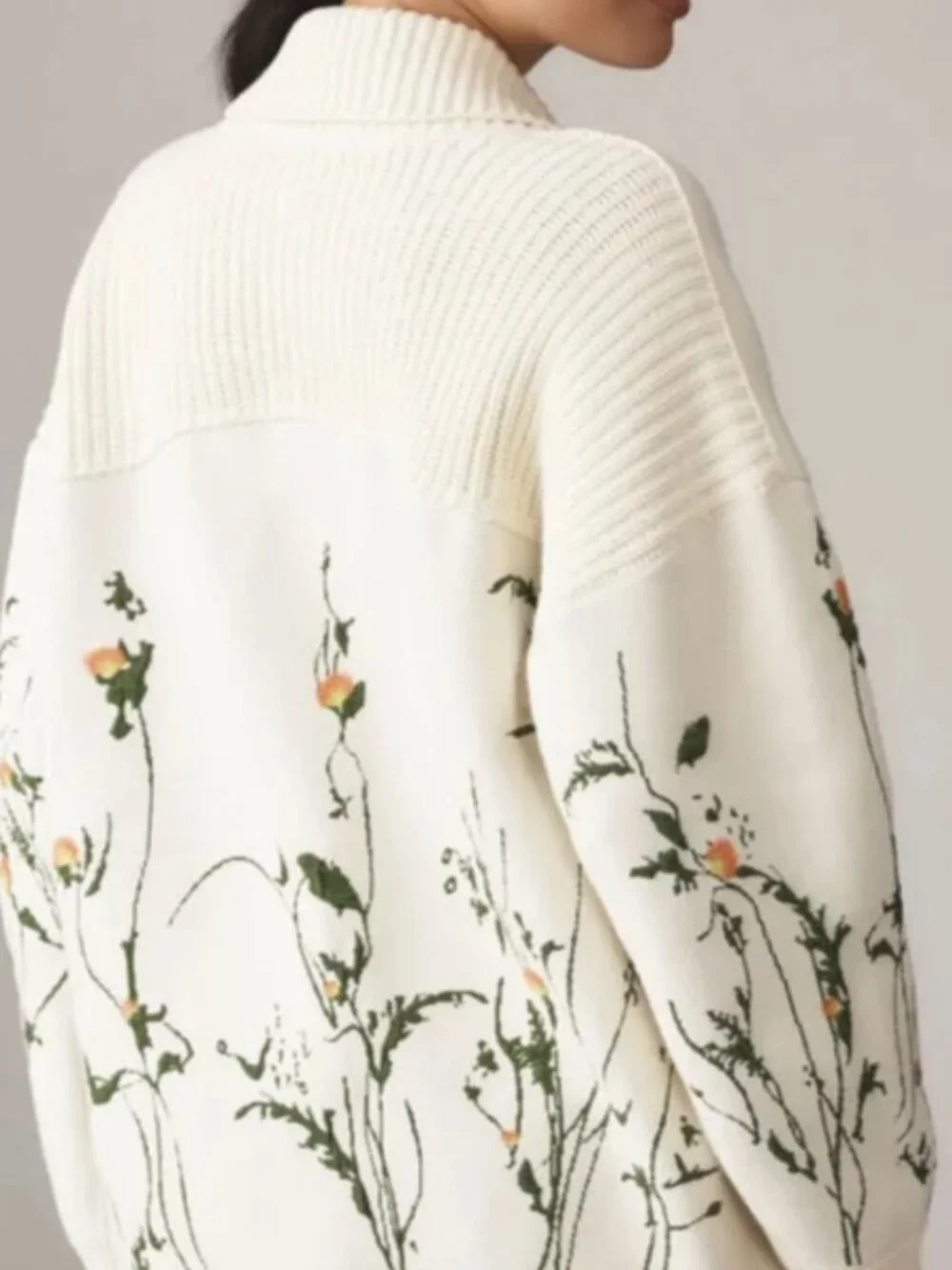 Anthropologie Floral Cardigan size M P - Picture 3 of 8